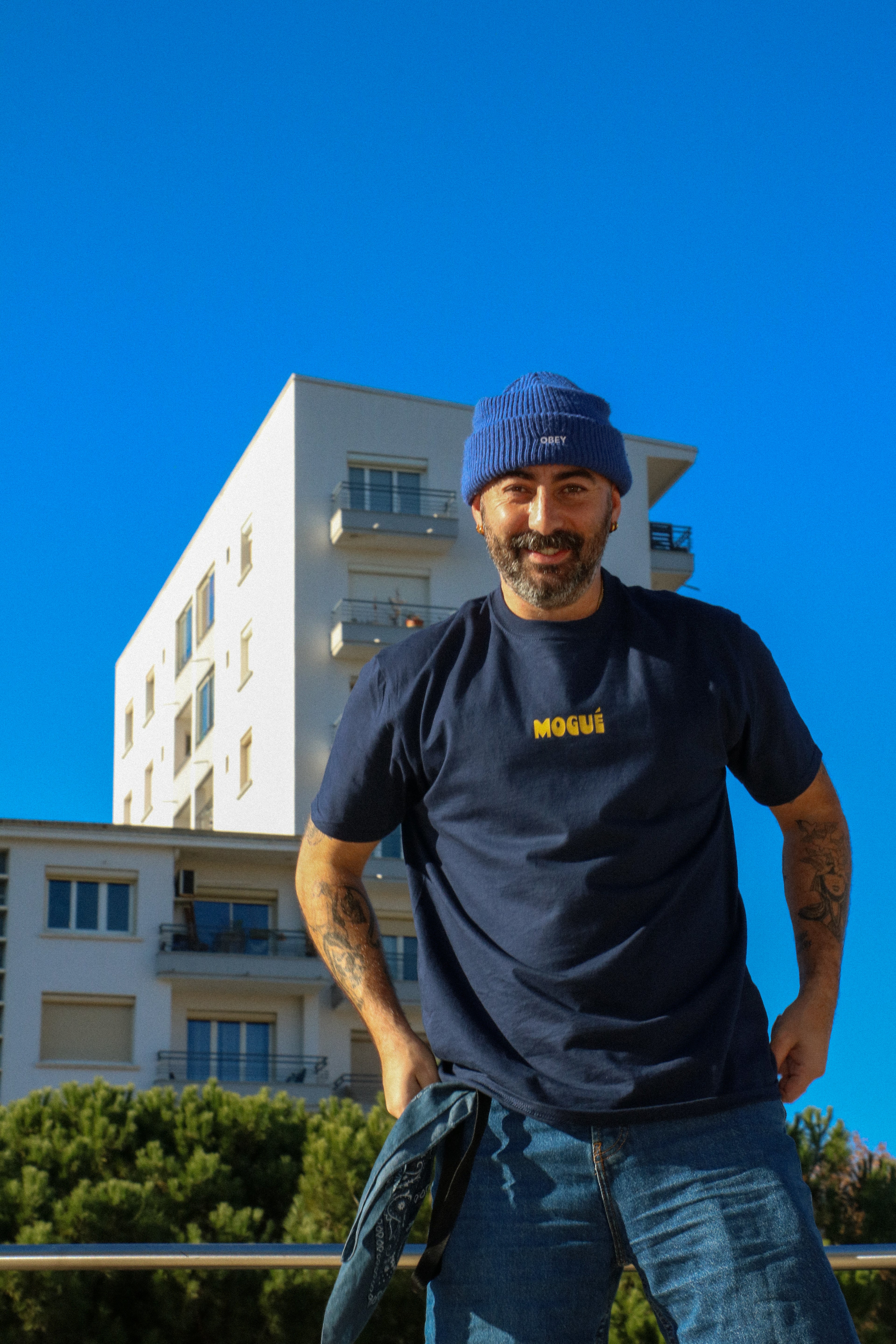 T-shirt navy MOGUÉ