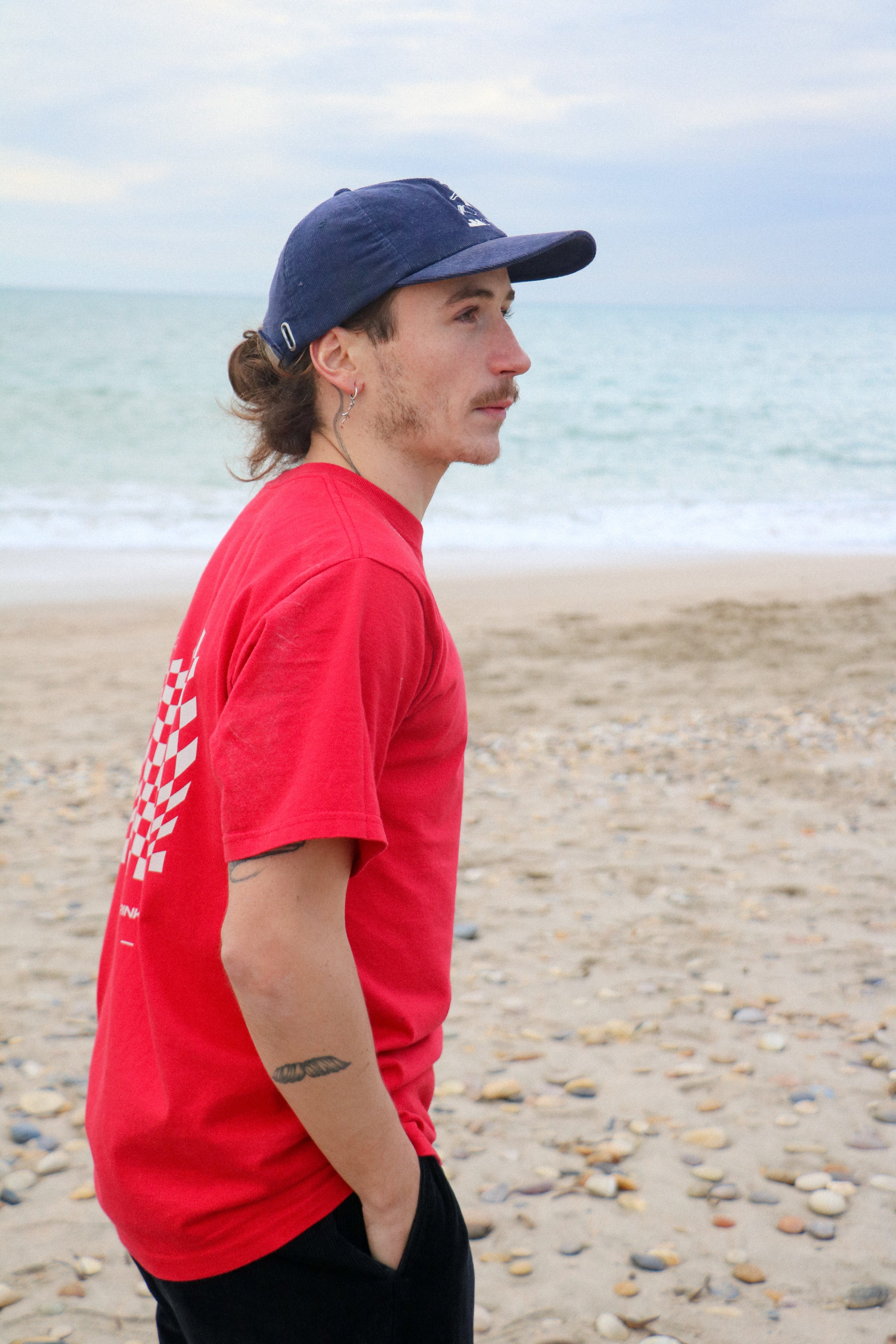 Casquette côtelé navy MOGUÉ