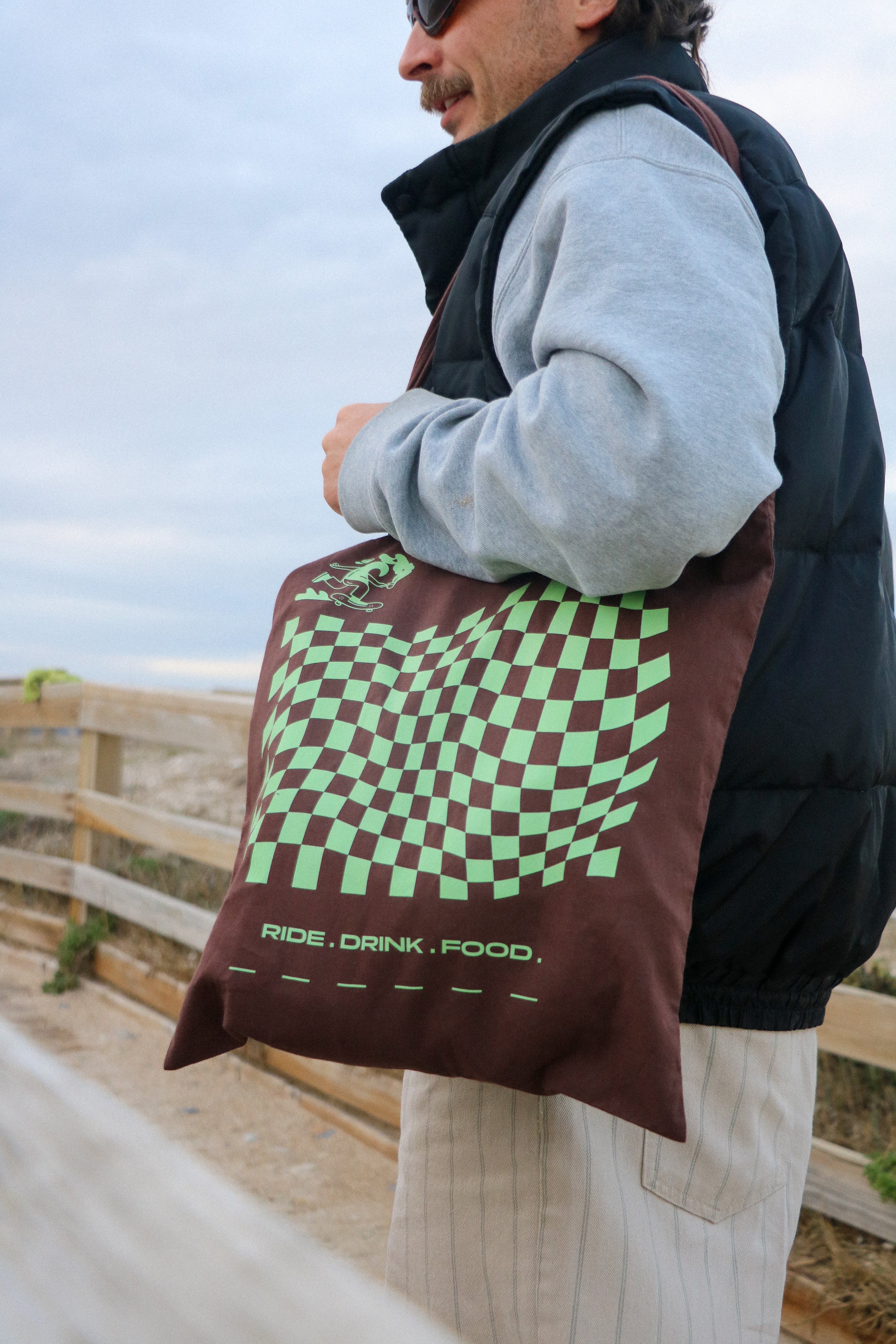 Tote bag pistache MOGUÉ